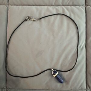 Elegant Blue Crystal Pendant Necklace